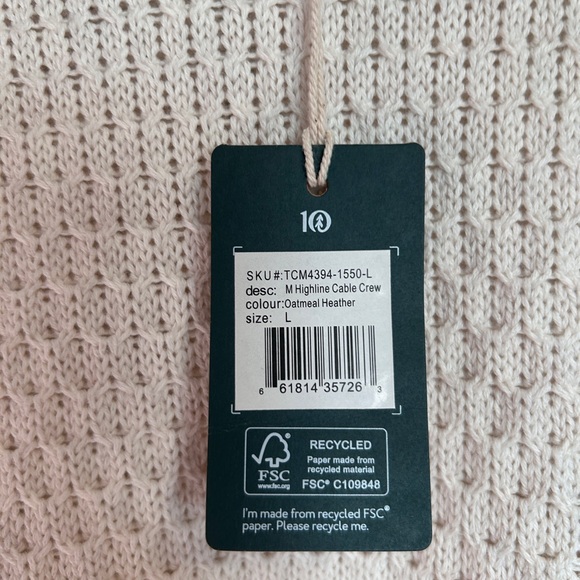 NWT TenTree Highline Cable Crew - Picture 6 of 7